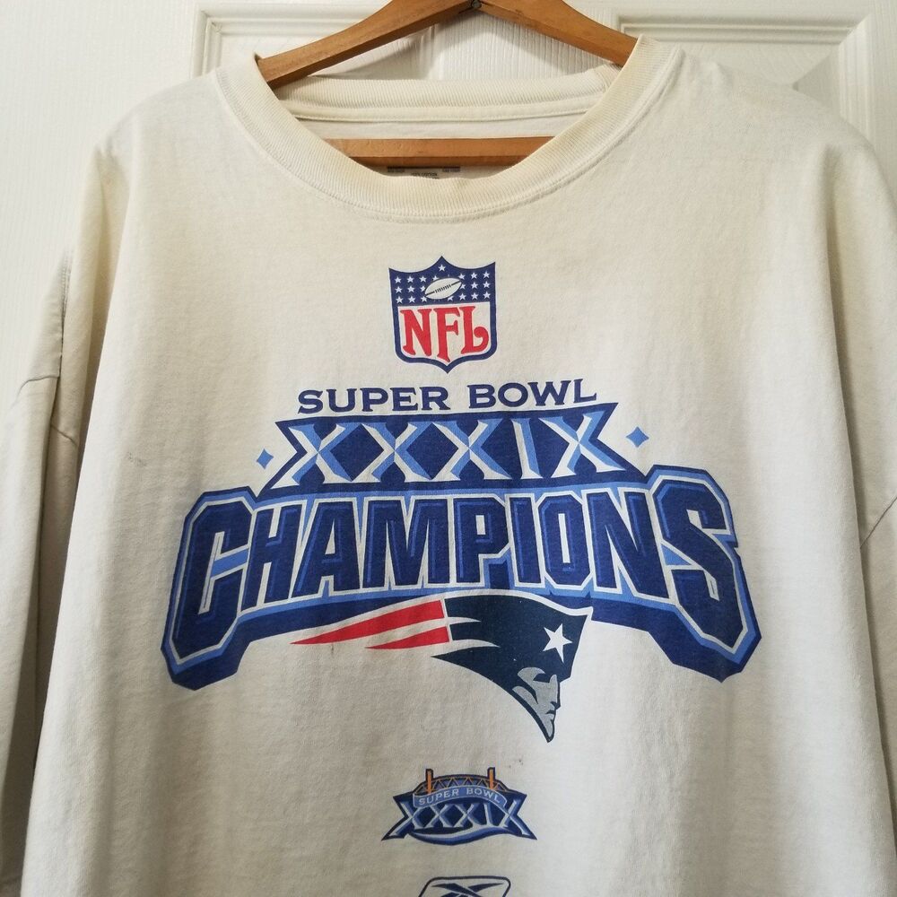New England Patriots Super bowl 39 championship t shirt Reebok 2xl READ 2005 - Picture 11 of 11
